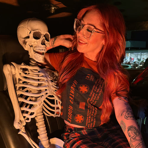 Tee-shirt noir HAUNTED CASSETTE (S gauche)