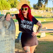 Load image into Gallery viewer, DISCOUNT CEMETERY logo crop (XS left)
