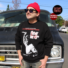 Load image into Gallery viewer, VOORHEES black sweatshirt (L/XL left)