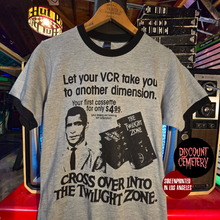 Load image into Gallery viewer, ROD'S VIDEO 1988 grey ringer tee