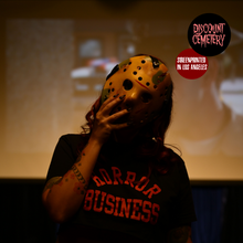 Load image into Gallery viewer, HORROR BUSINESS black tee