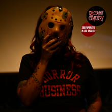 Load image into Gallery viewer, HORROR BUSINESS black tee