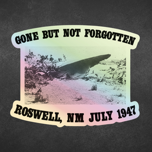 ROSWELL '47 die-cut holographic sticker