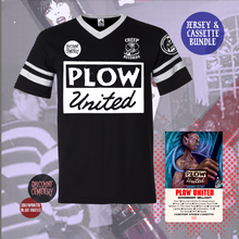 Load image into Gallery viewer, Plow United – Goodnight Sellout! Black Soccer Jersey &amp; Cassette Bundle (Pre-Order)