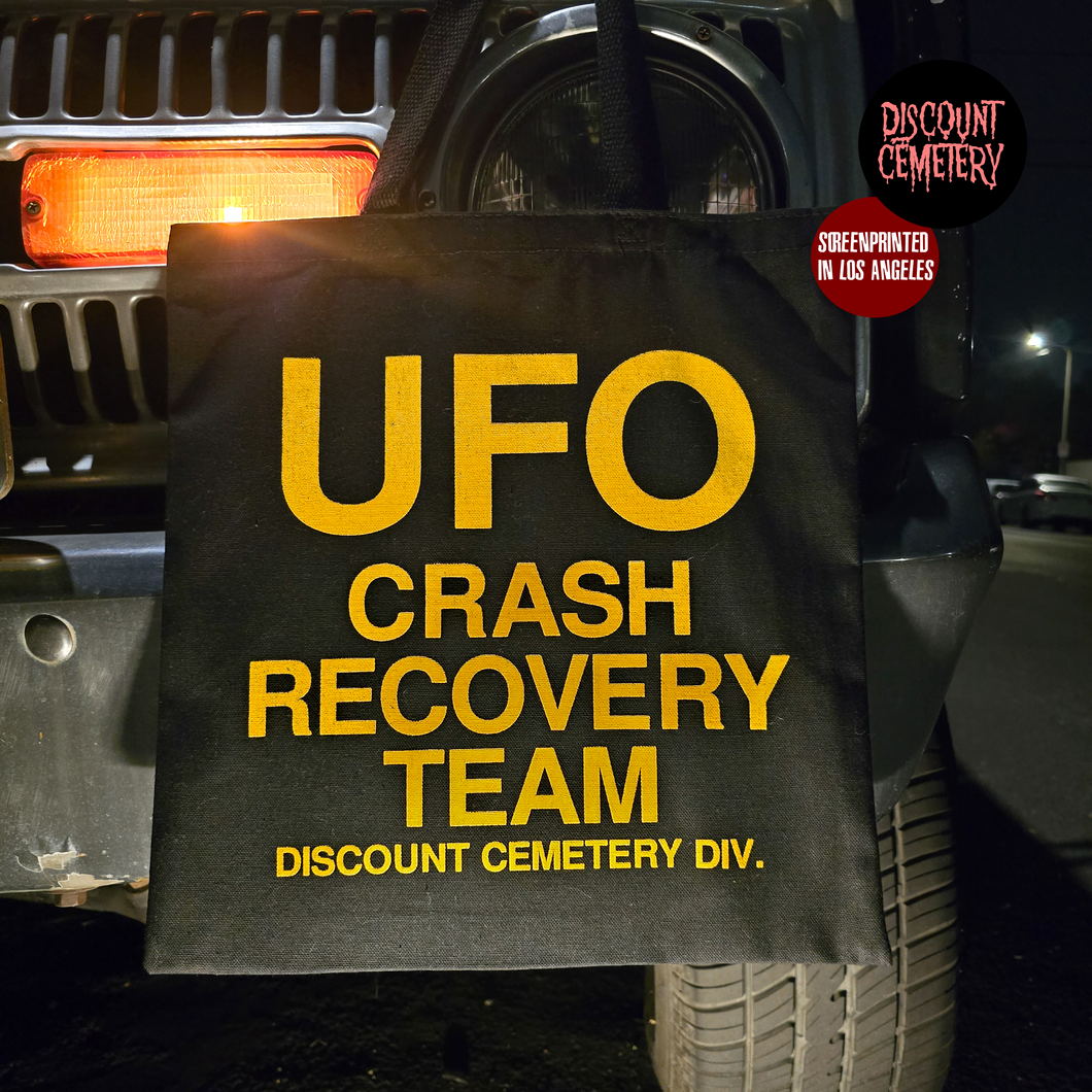 UFO CRASH RECOVERY TEAM tote bag