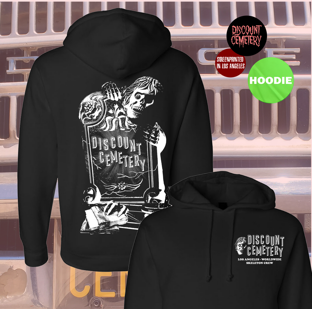 DISCOUNT CEMETERY gravestone hoodie