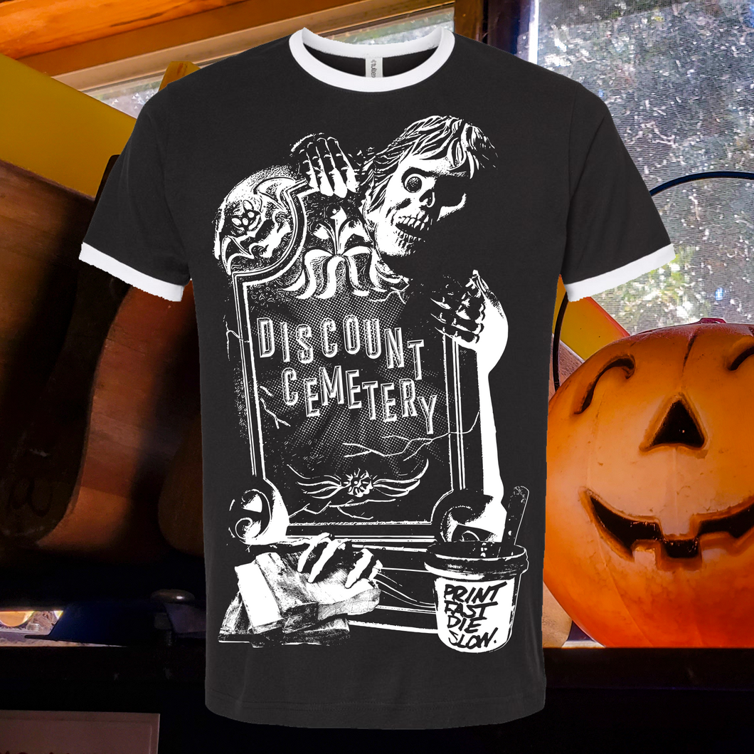 DISCOUNT CEMETERY gravestone ringer