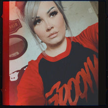 Load image into Gallery viewer, GROOVY blood red raglan - Discount Cemetery