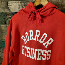 Load image into Gallery viewer, HORROR BUSINESS red hoodie (S left)