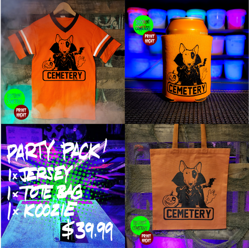 PRINT NIGHT party pack bundle - Discount Cemetery