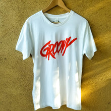 Load image into Gallery viewer, GROOVY white tee shirt - Discount Cemetery