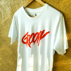 GROOVY white tee shirt - Discount Cemetery