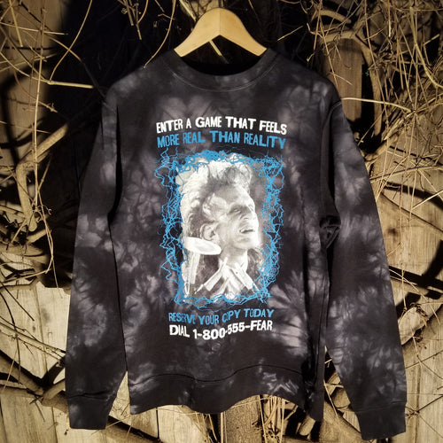 555-FEAR tie die sweatshirt - Discount Cemetery