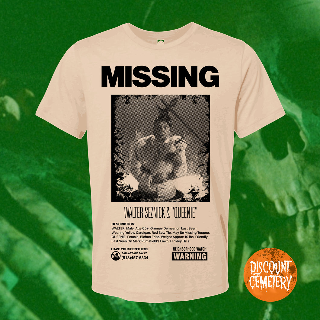 BURBS - HAVE YOU SEEN THEM? sand tee - Discount Cemetery