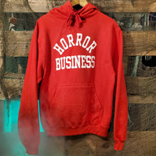 Load image into Gallery viewer, HORROR BUSINESS red hoodie (S left)