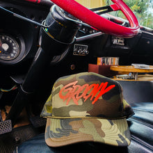 Load image into Gallery viewer, GROOVY camo trucker hat